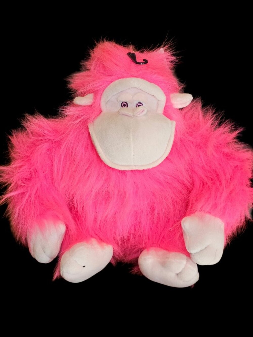 Wild Thing Plush Neon Pink Gorilla Monkey Stuffed Animal Fuzzy Shaggy NEW